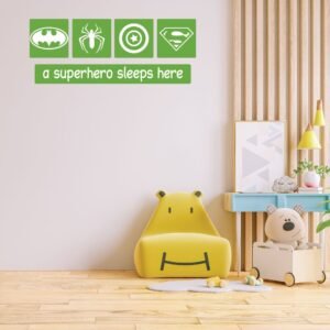 A Superhero Sleeps here Wall Decal Vinyl Sticker