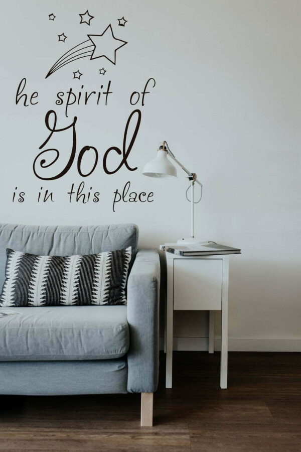 The Spirit of God is in This Place Quote Wall Decals Vinyl Sticker