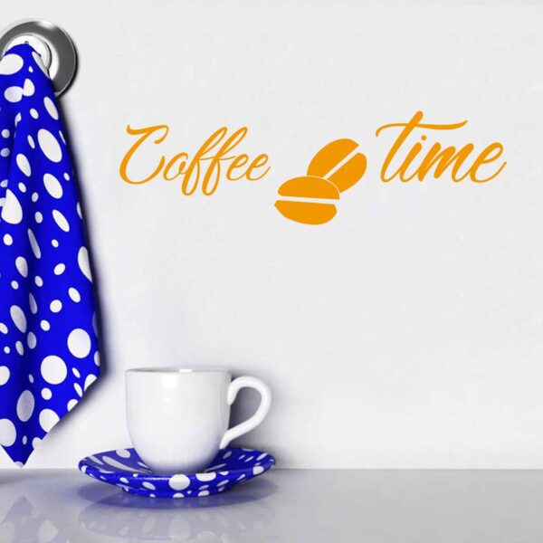 Coffee Time Quote Wall Decals Vinyl Sticker