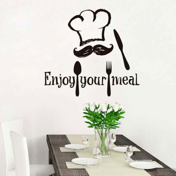 Enjoy Your Meal Quote Wall Decals Vinyl Sticker