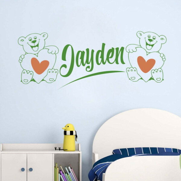 Personalized Name &#8211; Cute Animals &#8211; Wall Decals Sticker Nursery for Home Decor
