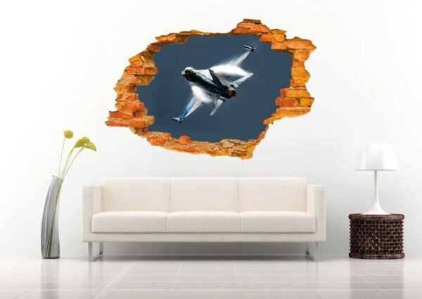 Combat Plane 3D Art Wall Decal Vinyl Sticker