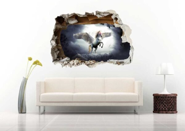 Pegasus 3D Art Wall Decal Vinyl Sticker