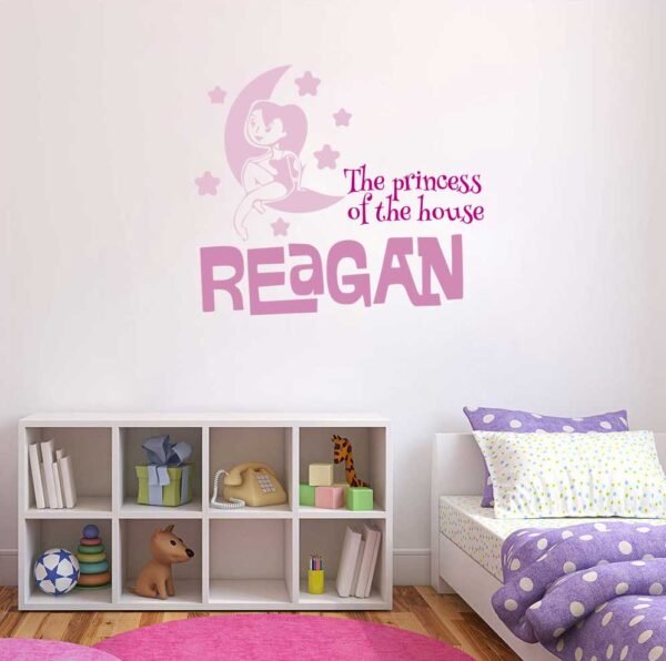 Fairy on the Moon Custon Name Wall Decal Vinyl Sticker