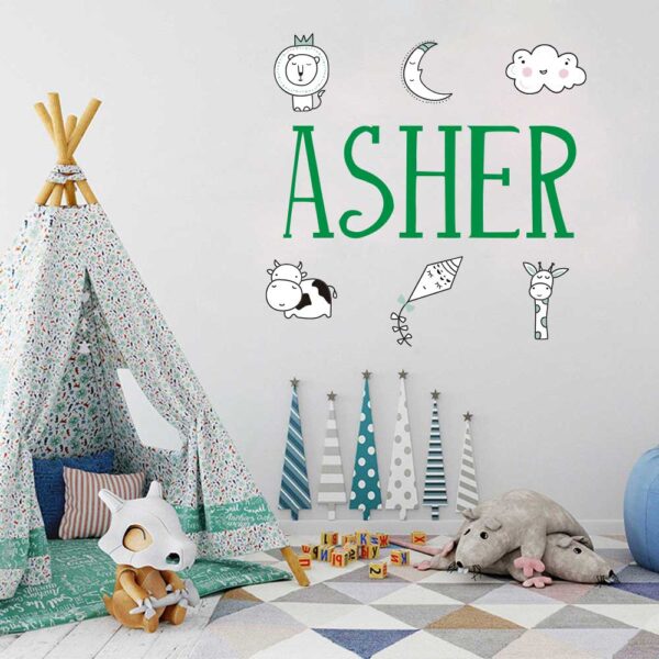 Personalized Name &#8211; Ornaments &#8211; Wall Decal Sticker Nursery for Home Decor