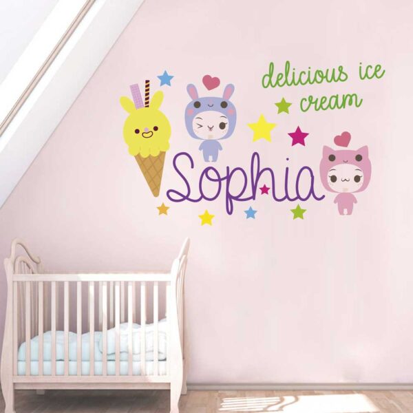 Personalized Name &#8211; Animal Party &#8211; Wall Decal Sticker Nursery for Home Decor