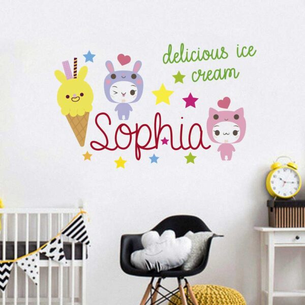 Personalized Name &#8211; Animal Party &#8211; Wall Decal Sticker Nursery for Home Decor