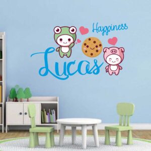 Toad and Pig Nursery Wall Decal Vinyl Sticker
