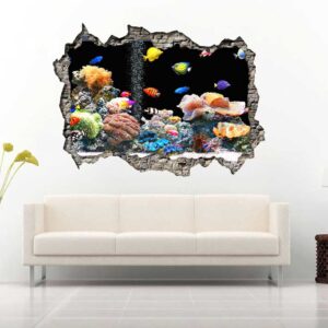 Aquarium 3D Wall Decal Vinyl Sticker