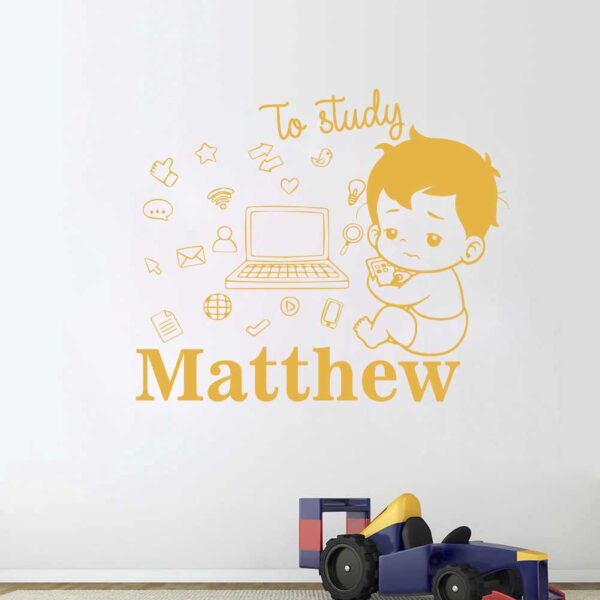 Smart Baby Custom Name Wall Decal Vinyl Sticker Nursery for Home Decor