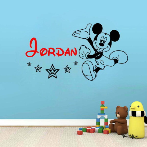 Mickey Name Wall Decal Vinyl Sticker