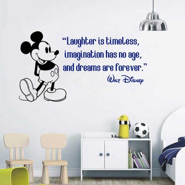 Mickey Mouse Quote Wall Decal Vinyl Sticker
