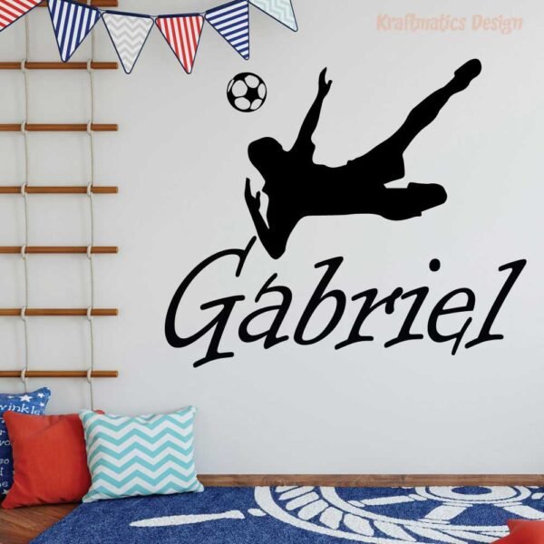 Soccer kicker Player Wall Decal Vinyl Sticker
