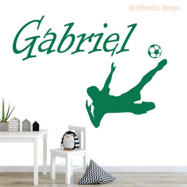 Soccer kicker Player Wall Decal Vinyl Sticker