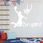 Basketball Player Silhouette Custom Name Wall Decal Vinyl Sticker