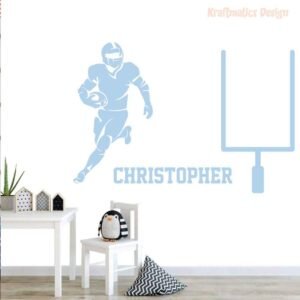 Football Player Silhouette Sports Wall Decal Vinyl Sticker