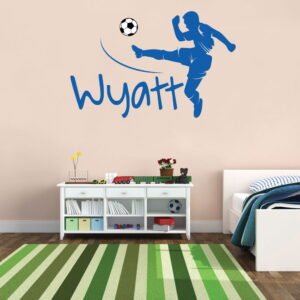 Soccer Player Silhouette Sports Wall Decal Vinyl Sticker