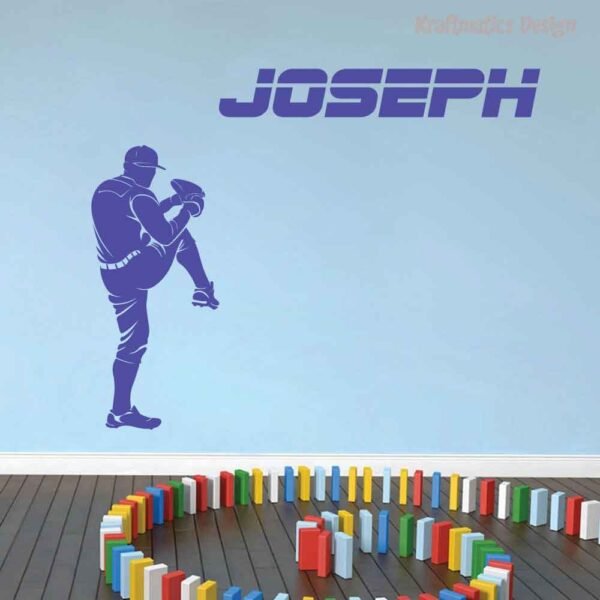 Baseball Player Silhouette Sport Wall Decal Vinyl Sticker