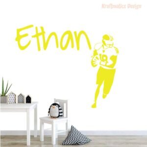 Football Player Silhouette Sport Wall Decal Vinyl Sticker