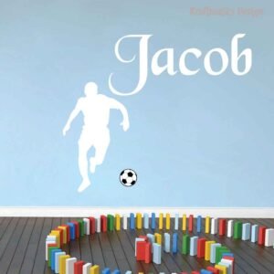Soccer Player Silhouette Sport Wall Decal Vinyl Sticker