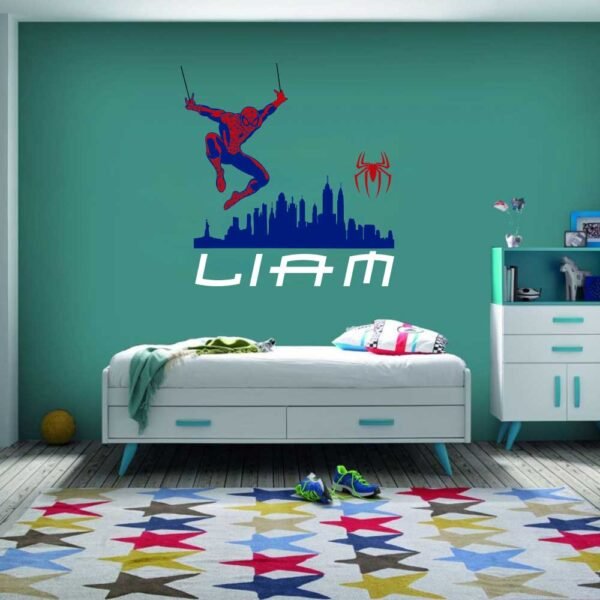 Spider-man City Superhero Wall Decal Vinyl Sticker