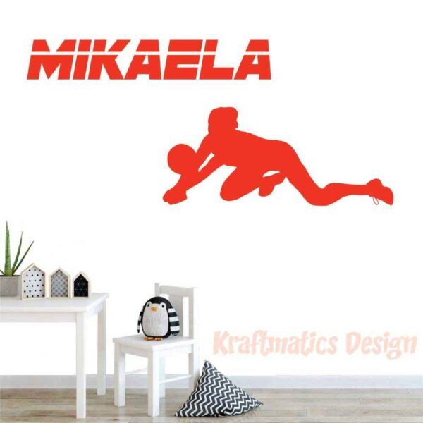 Volleyball Player Silhouette Sport Wall Decal Vinyl Sticker