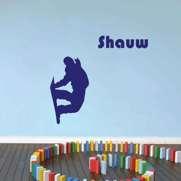 Snowboarding Silhouette Sport Wall Decal Vinyl Sticker