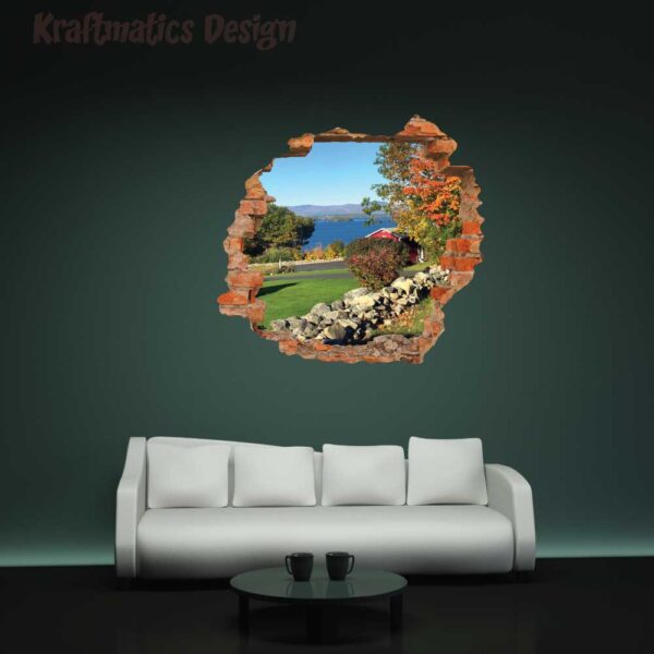LakeView 3D Wall Decal Vinyl Sticker