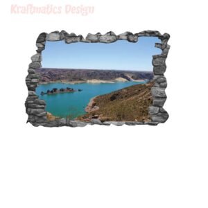 Mountain &#038; Lake View 3D Wall Decal Vinyl Sticker