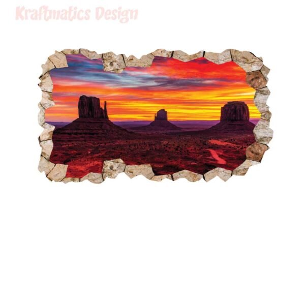 Desert View 3D Wall Decal Vinyl Sticker
