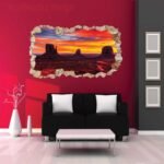 Mountain &#038; Lake View 3D Wall Decal Vinyl Sticker