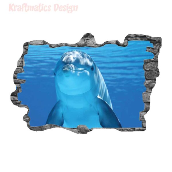 Dolphin 3D Wall Decal Vinyl Sticker