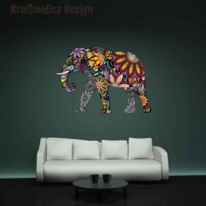 Mandala Elephant 3D Art Wall Decal Vinyl Sticker