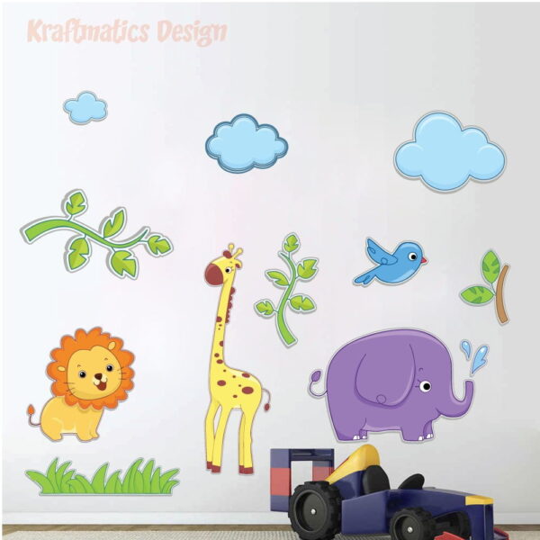 Baby Zoo Nursery Wall Decal Vinyl Sticker