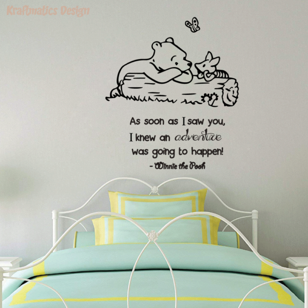 Details about   As soon as I saw you Quote Wall Decal Winnie Pooh Vinyl Sticker Home Decor aa226 
