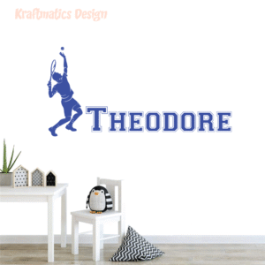 Tennis Player Silhouette Sports Wall Decal Vinyl Sticker