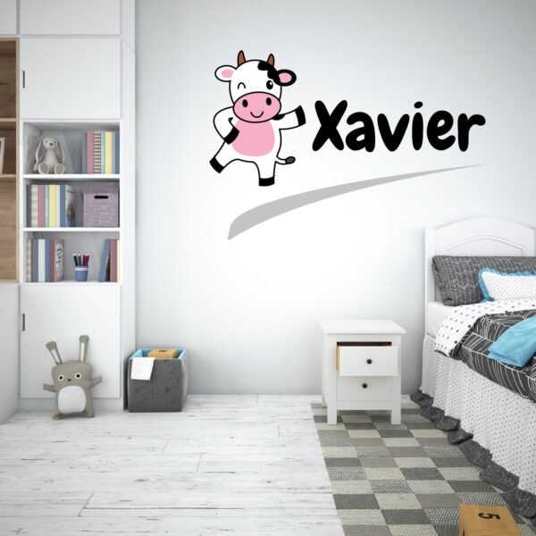 Cow Lovers Name Wall Decal Vinyl Sticker