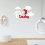 Stars Clouds &#038; Moon Custom Name Nursery Wall Decal