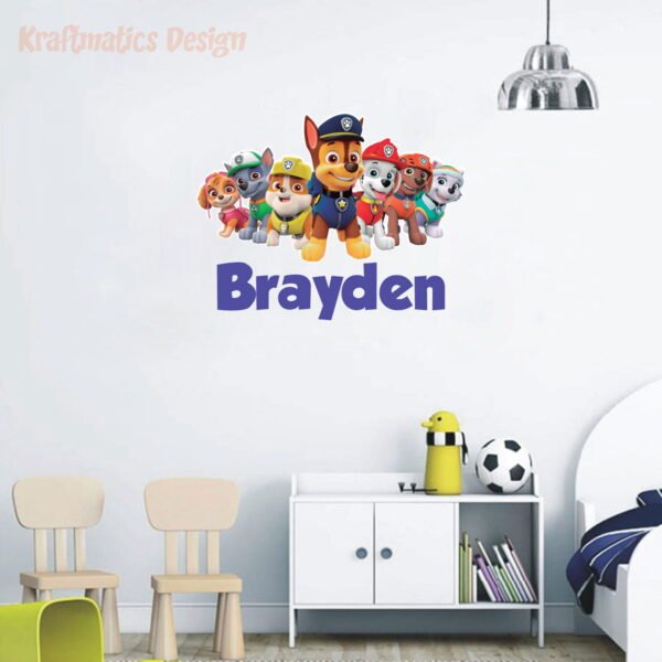 Paw Patrol Name Wall Decal Vinyl Sticker