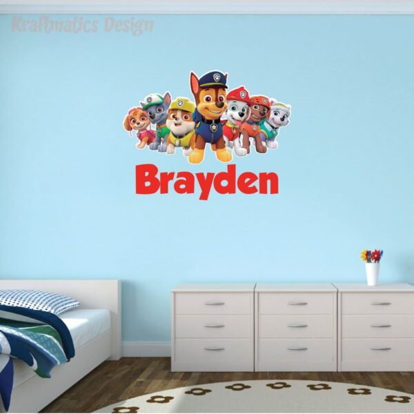Paw Patrol Name Wall Decal Vinyl Sticker