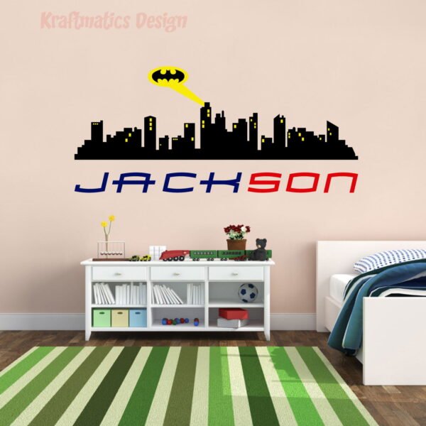 Gotham Custom Name Wall Decal Vinyl Sticker