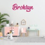Custom Name Times Font Nursery Wall Decal Vinyl Sticker