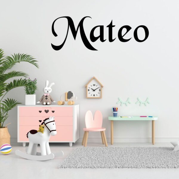 Custom Name BlackChancery Font Wall Decal Vinyl Sticker
