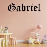 Custom Name Birds of Paradise Font Wall Decal Vinyl Sticker