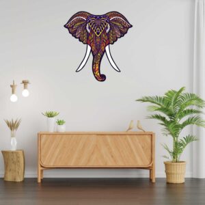 Mandala Colorful Elephant 3D Art Wall Decal Vinyl Sticker