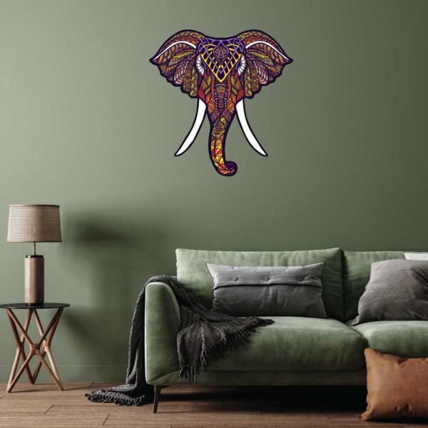 Mandala Colorful Elephant 3D Art Wall Decal Vinyl Sticker
