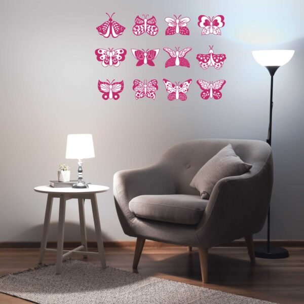 Mandala Butterfly 3D Art Wall Decal Vinyl Sticker