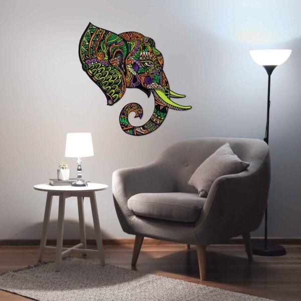 Mandala Elephant 3D Art Wall Decal Vinyl Sticker