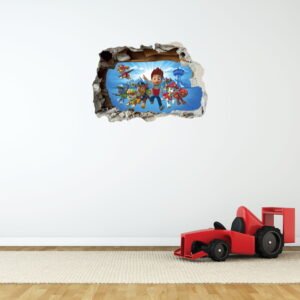 3D Art Paw Patrol  Wall Decal Vinyl Sticker