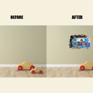 3D Art Paw Patrol  Wall Decal Vinyl Sticker